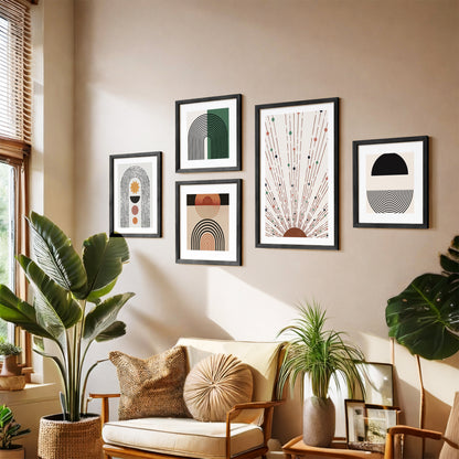 Modern Boho Wall Decor Set of 5