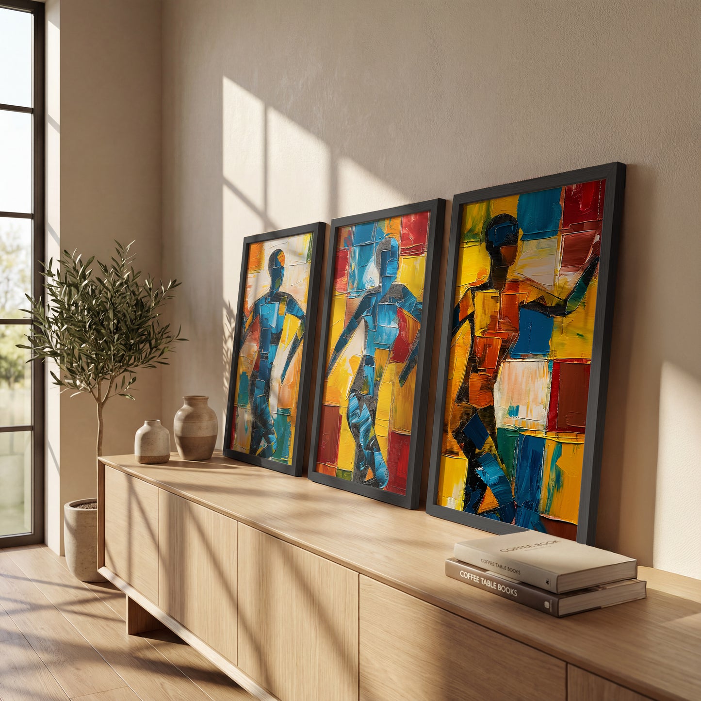 Abstract Figure Wall Art Set of 3