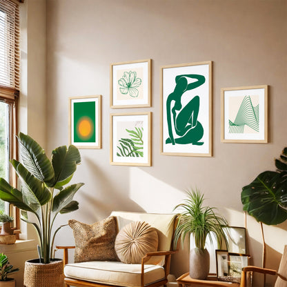 Organic Abstract Wall Set of 5