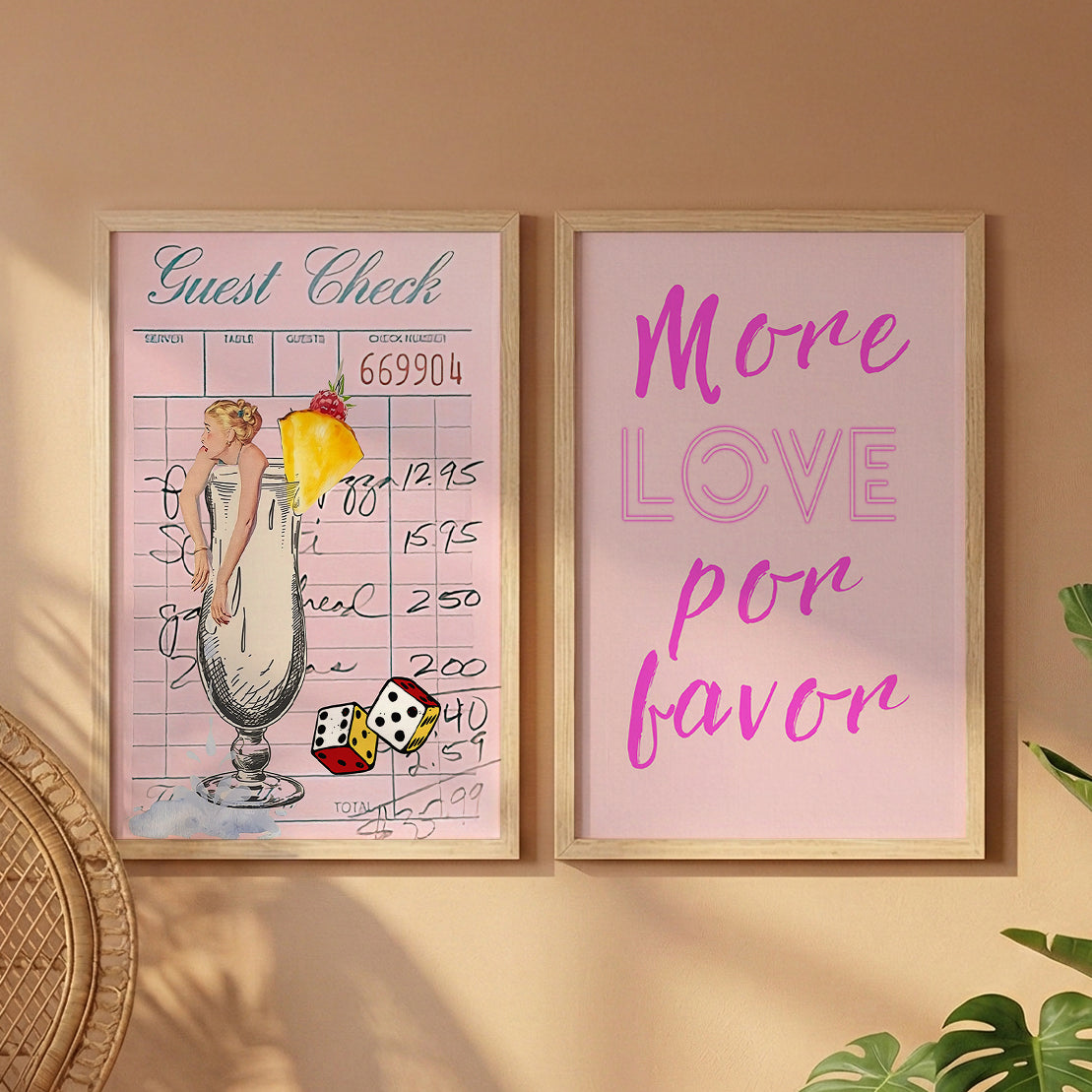 Pink Pop Wall Art Set