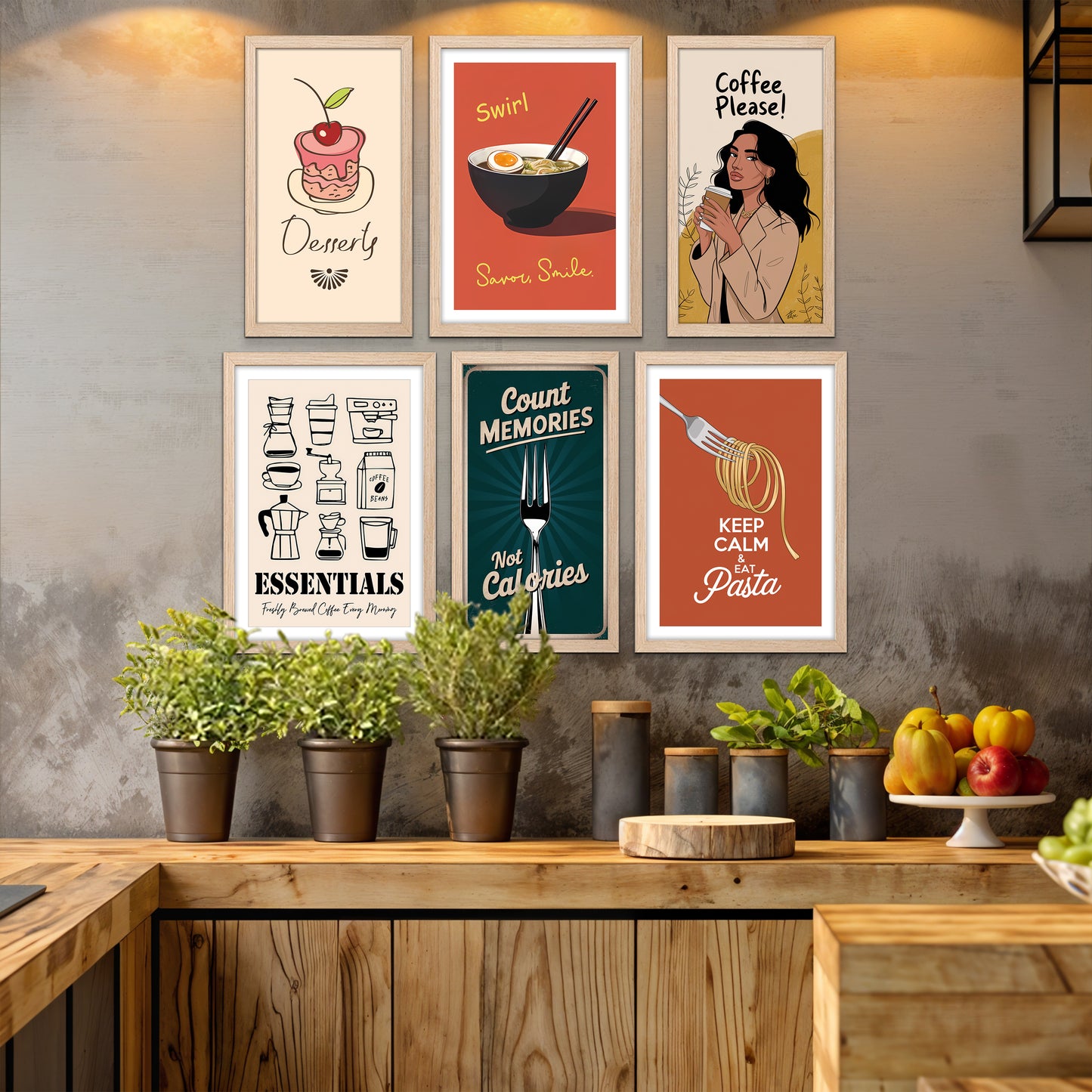 Kitchen Quotes Wall Art Set – 6
