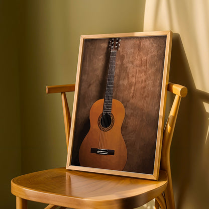 Classic Acoustic Guitar Framed Wall Art