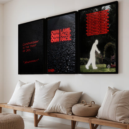 Motivational Quote Wall Art Set of 3