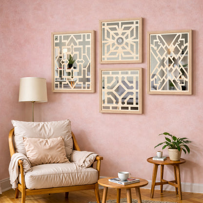Modern Wall Mirror Set of 4