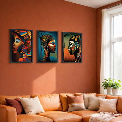 African Essence Trio Wall Frame Set of 2