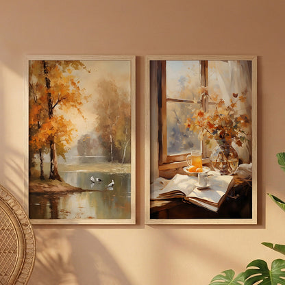 Autumn Landscape Wall Art Set of 2