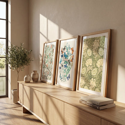 Vintage Botanical Wall Frames Set of 3
