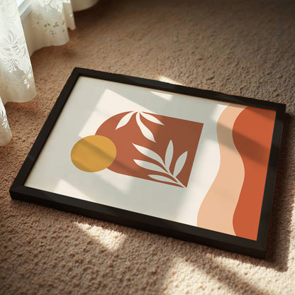 Abstract Floral Vase Wall Frame