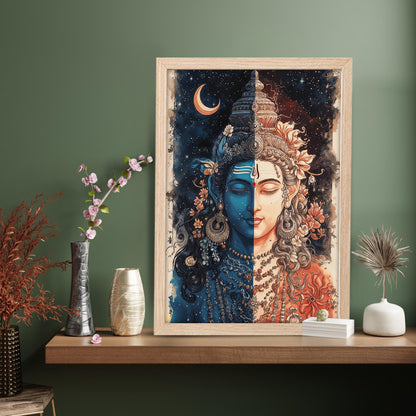 Fusion of Shiva and Parvati Wall Frame