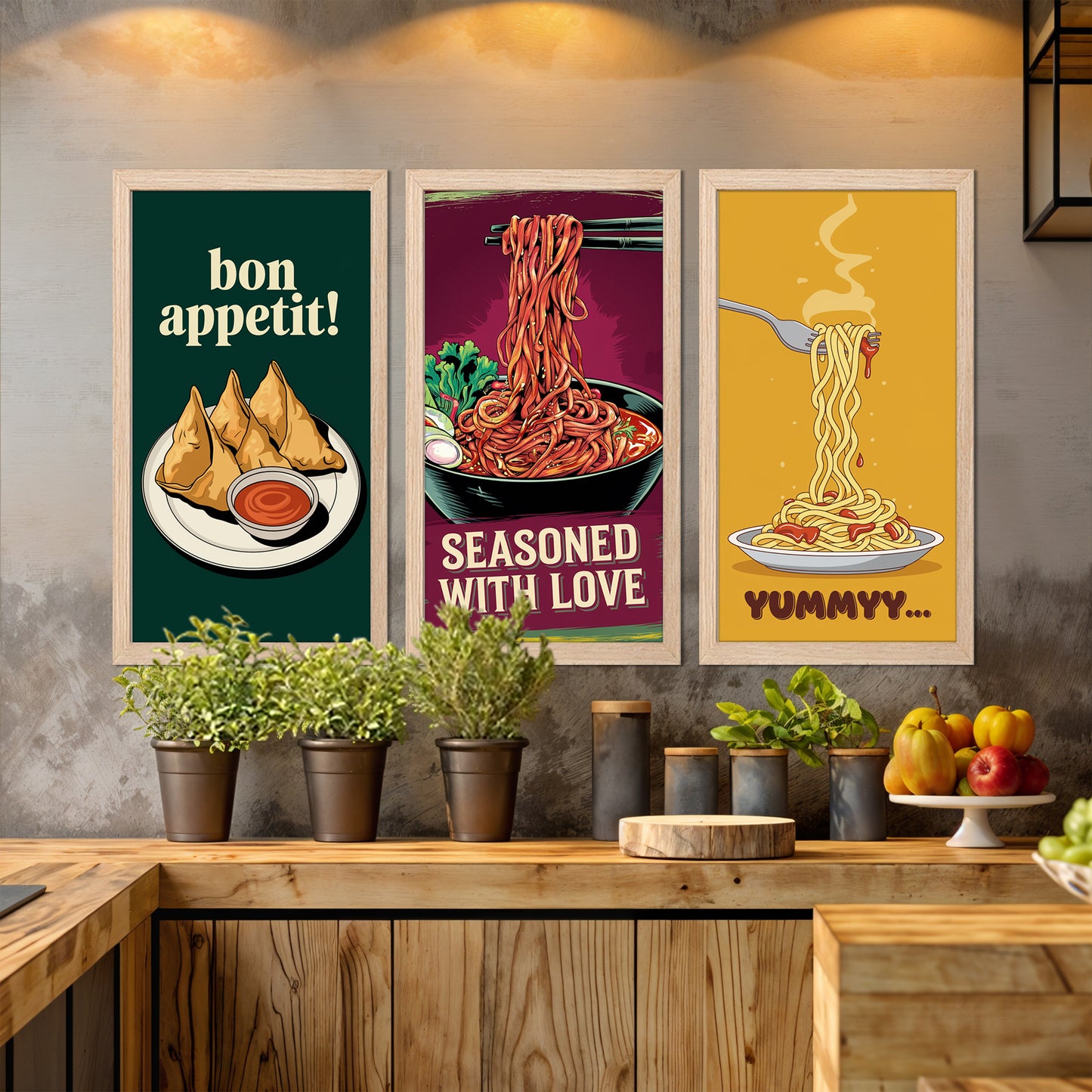 Snack & Noodle Wall Frame Set