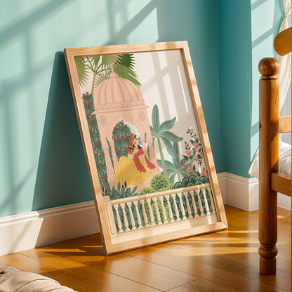 Indian Royal Garden Wall Frame