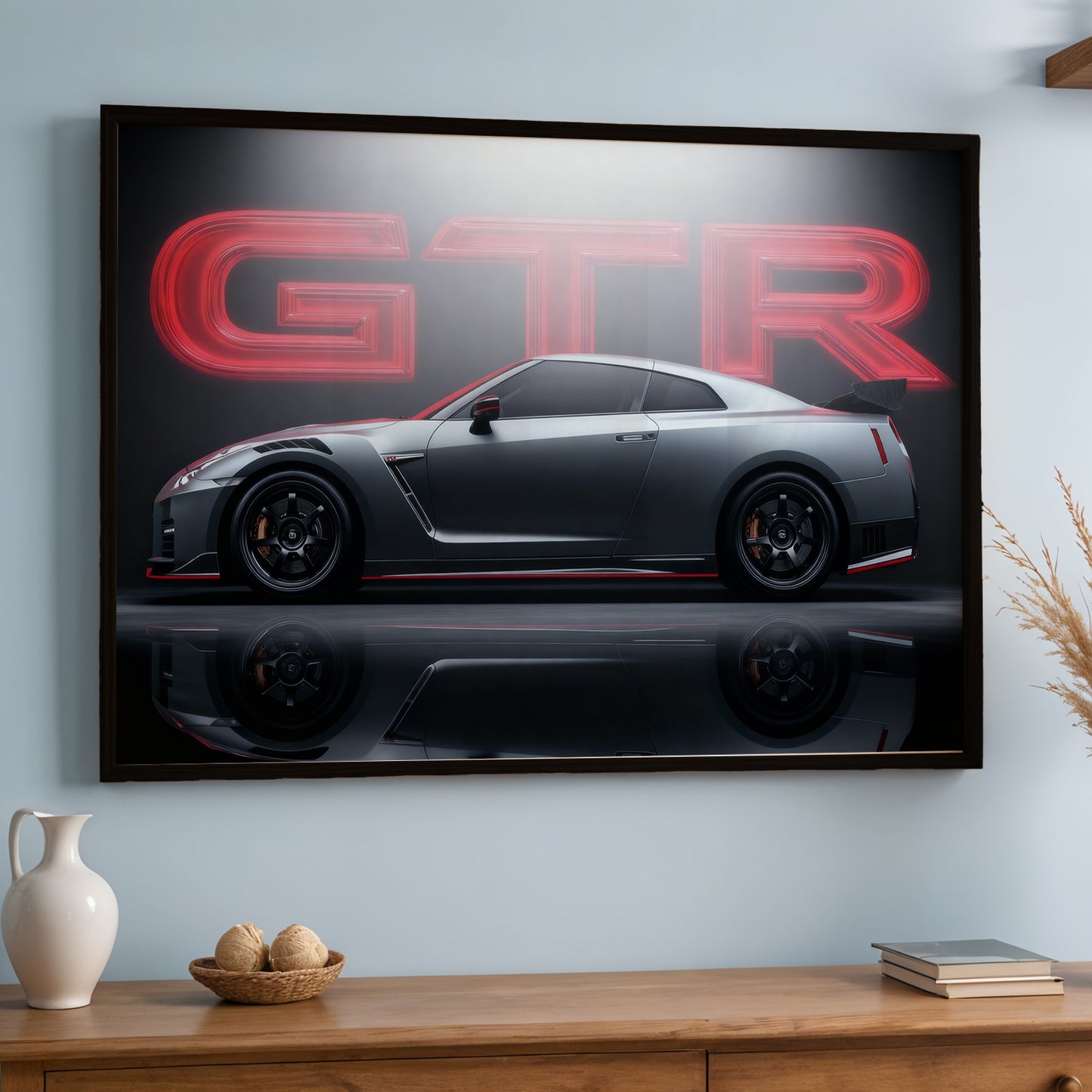 Nissan GT-R Neon Legacy Wall Frame