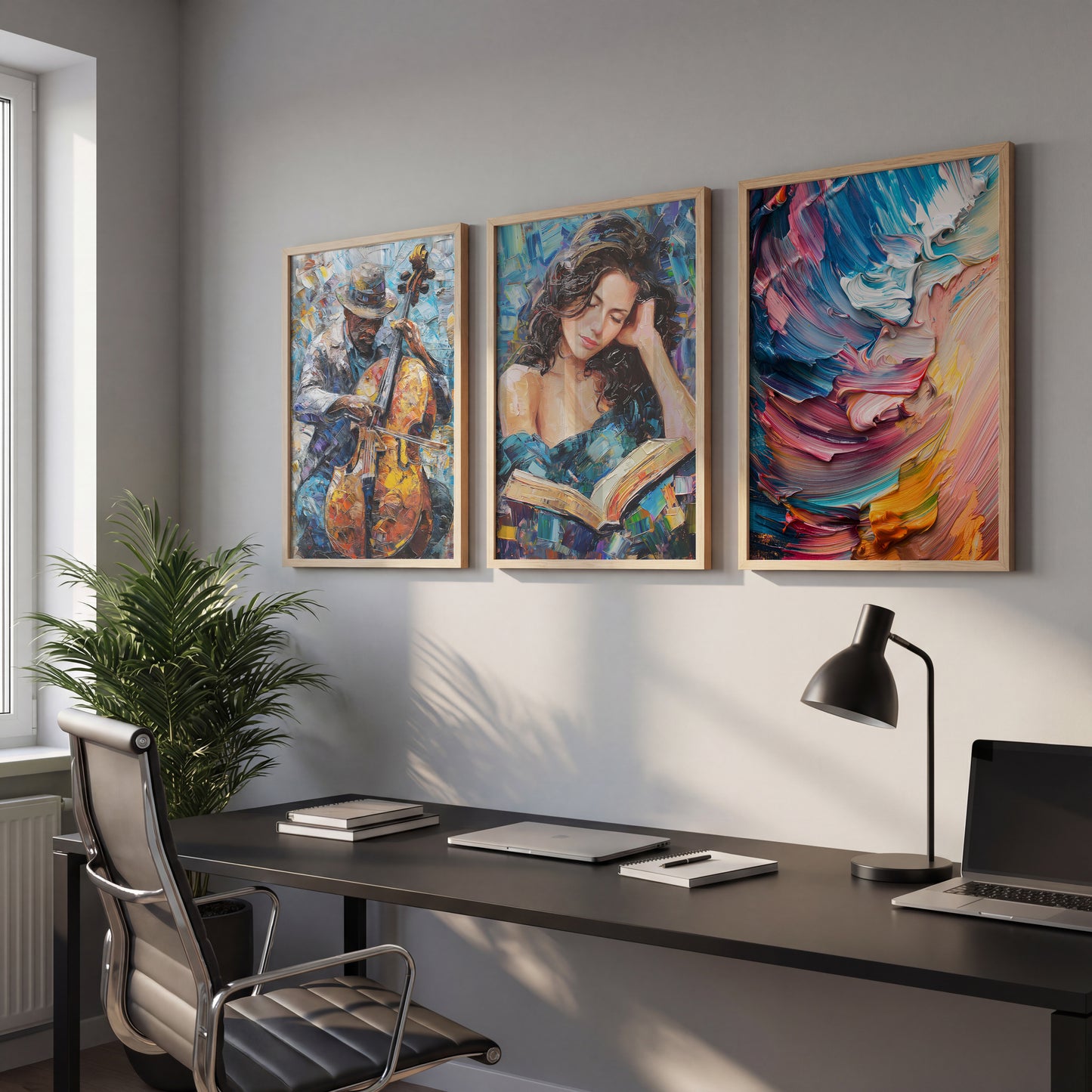 Vibrant Expressionist Wall Art Set of 3