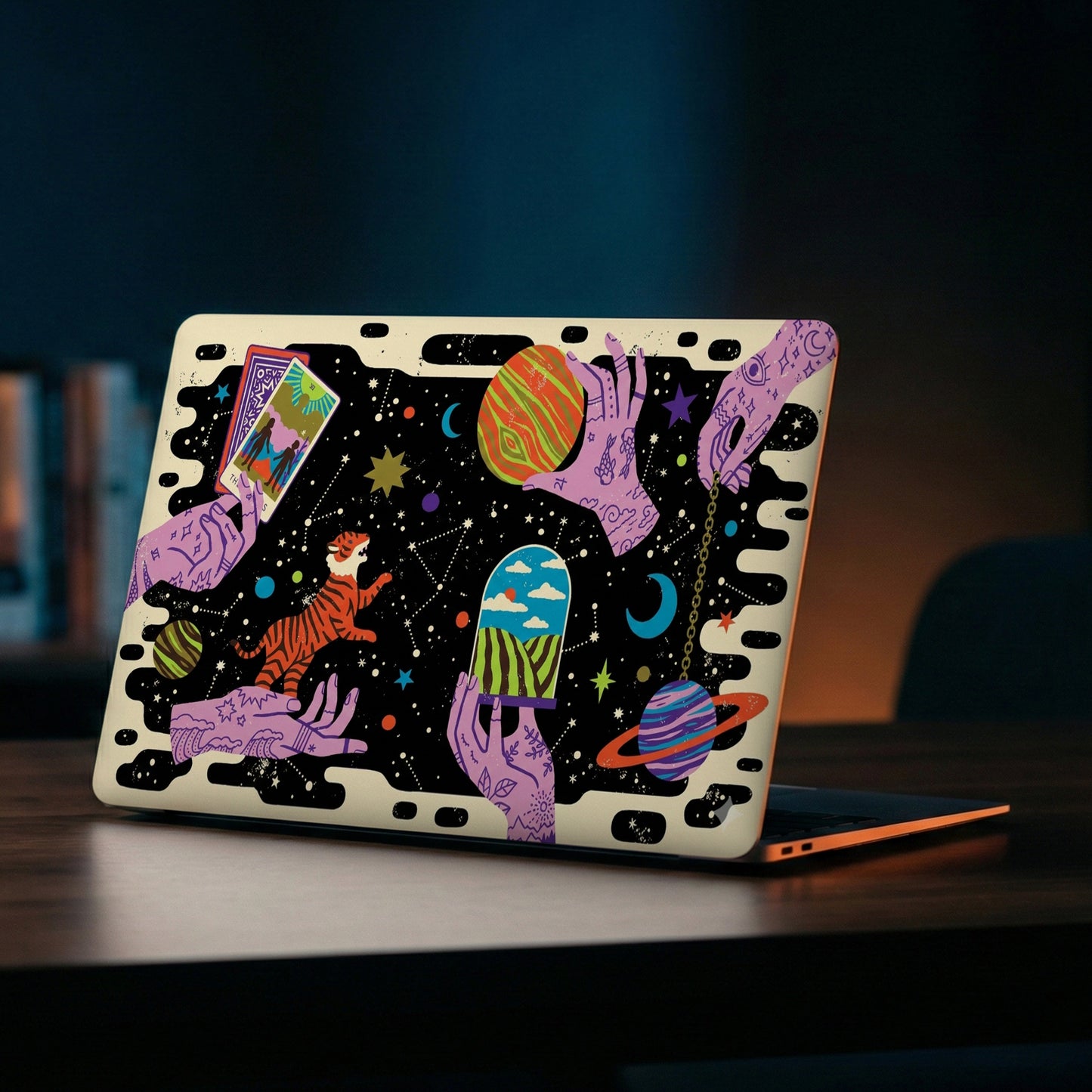 Cosmic Tarot Psychedelic Space Laptop Skin
