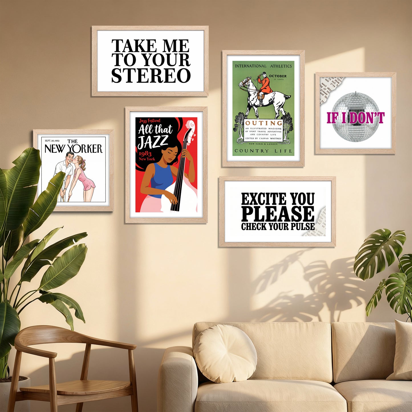 Music & Vintage Wall Art Set of 6