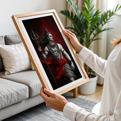 Mahadev Trishul Wall Frame