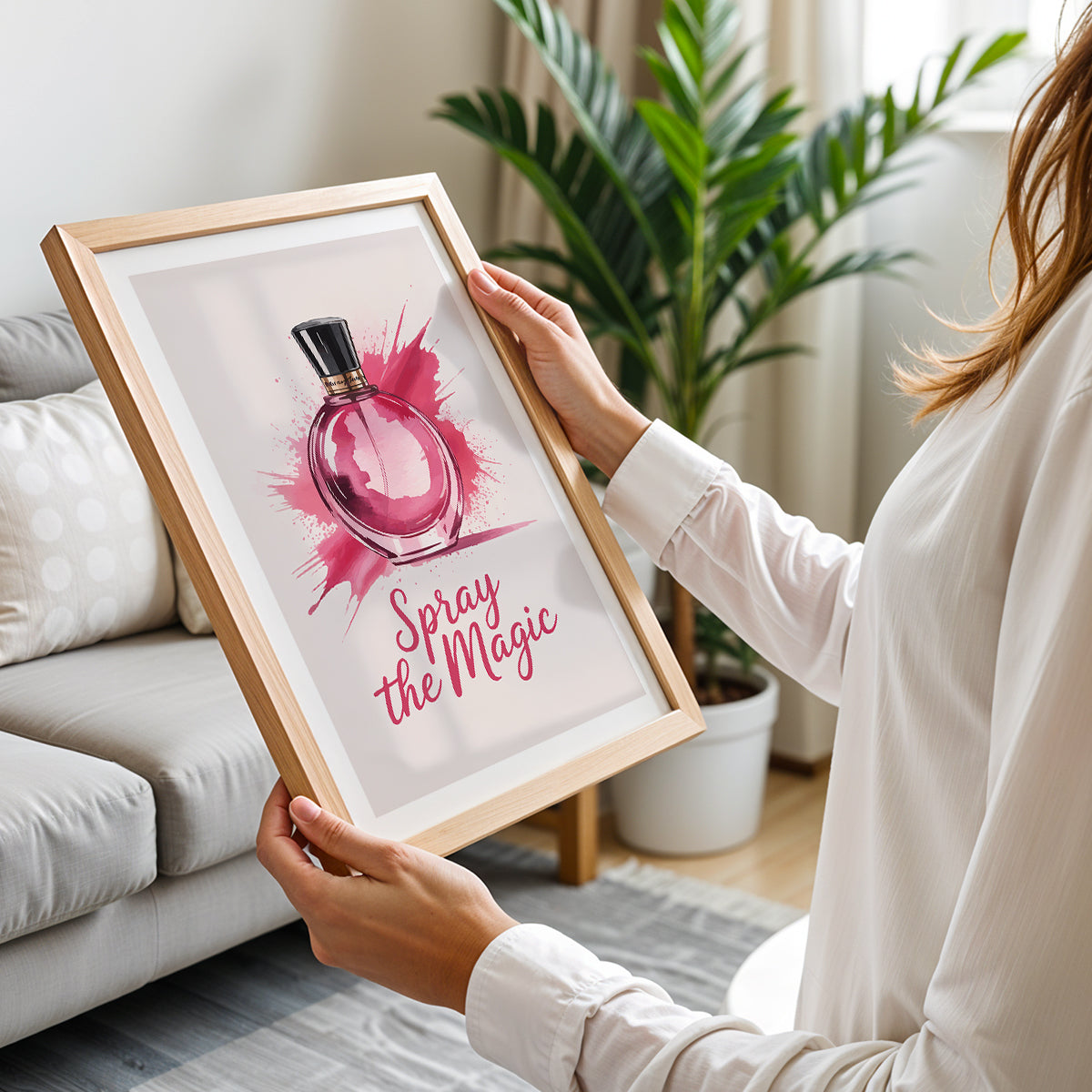 Spray the Magic Perfume Framed Wall Art