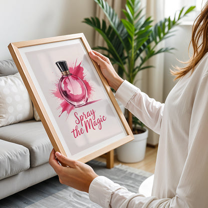 Spray the Magic Perfume Framed Wall Art