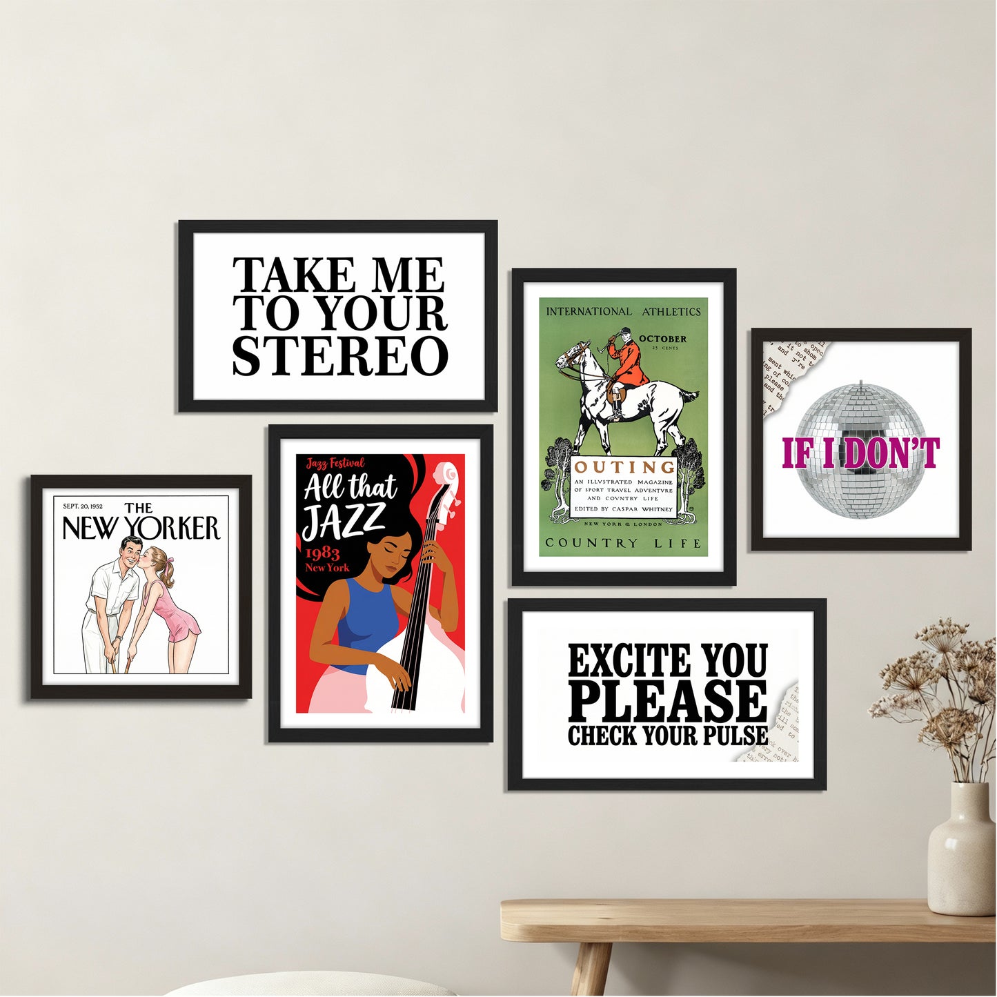 Music & Vintage Wall Art Set of 6