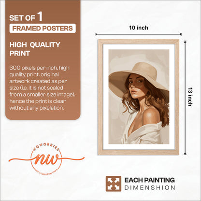 Elegant Lady Portrait Wall Art Poster