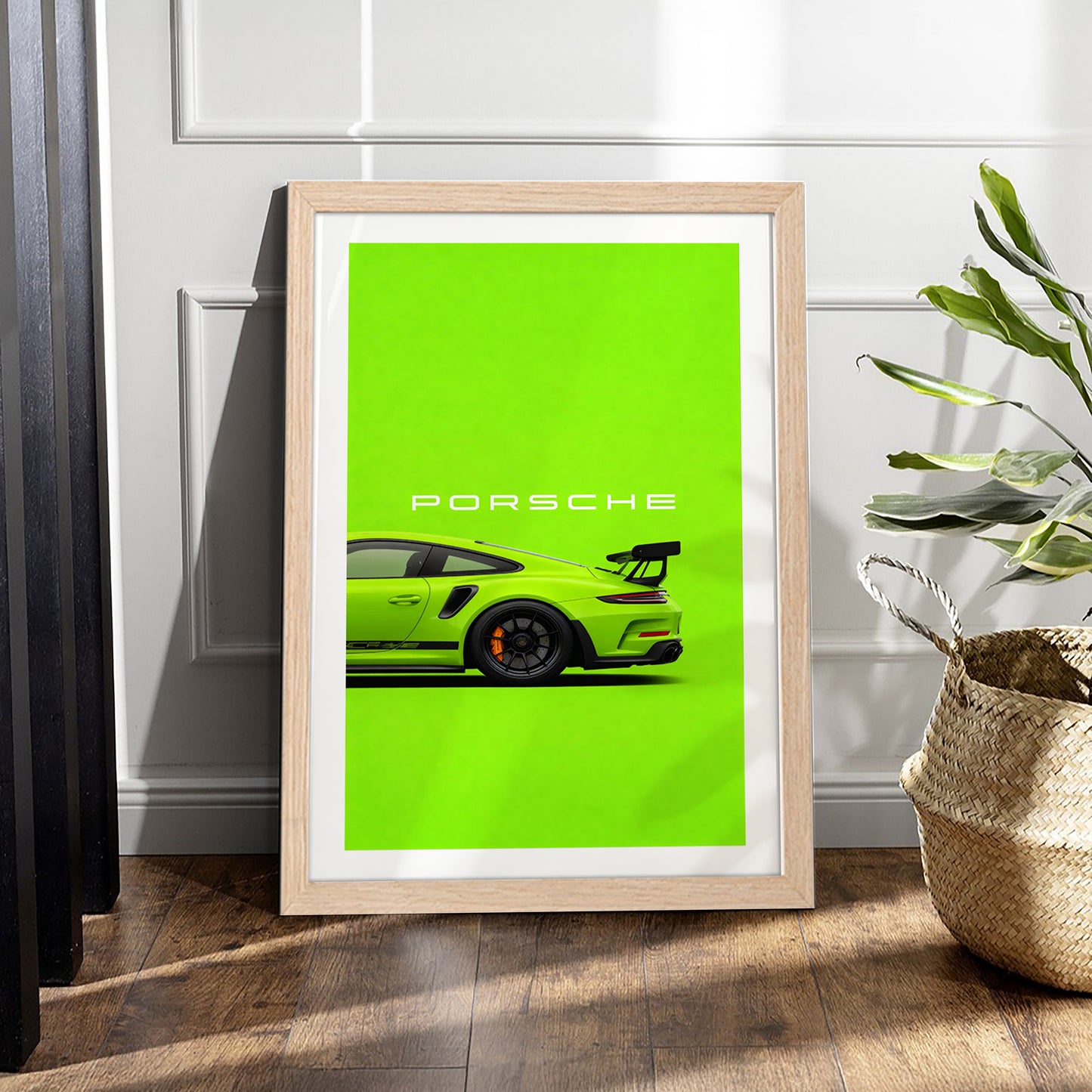 Porsche GT3 RS Green Wall Frame