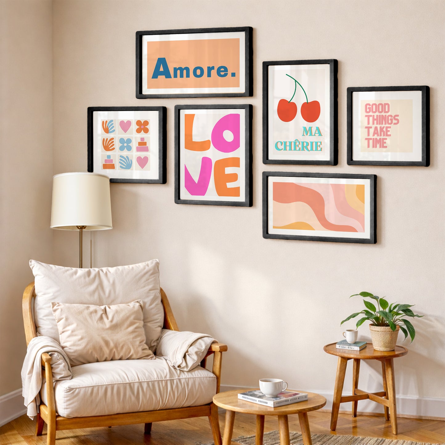 Love & Amore Wall Set of 6