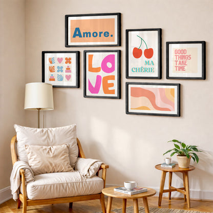 Love & Amore Wall Set of 6