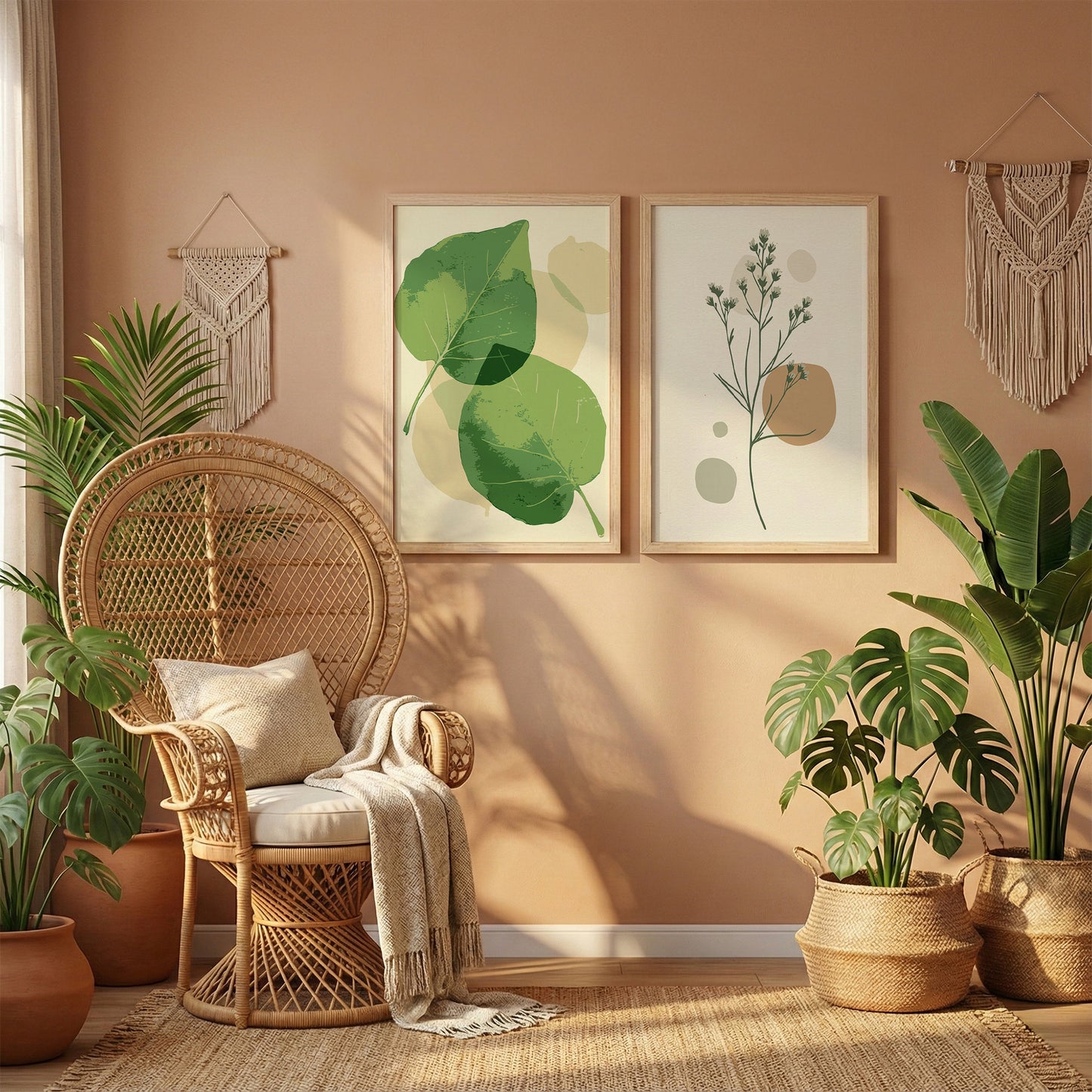 Minimal Botanical Wall Frame Set of 2