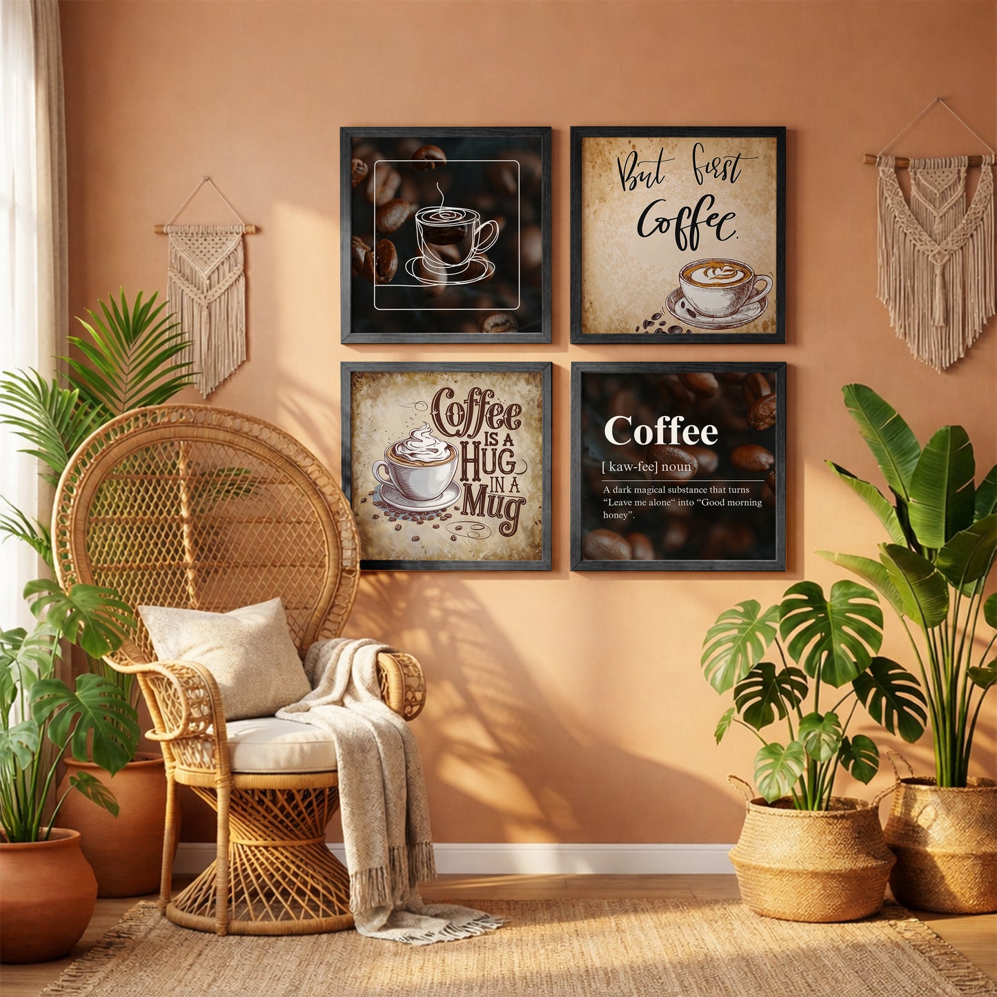 Coffee Lover Wall Art Set of 4