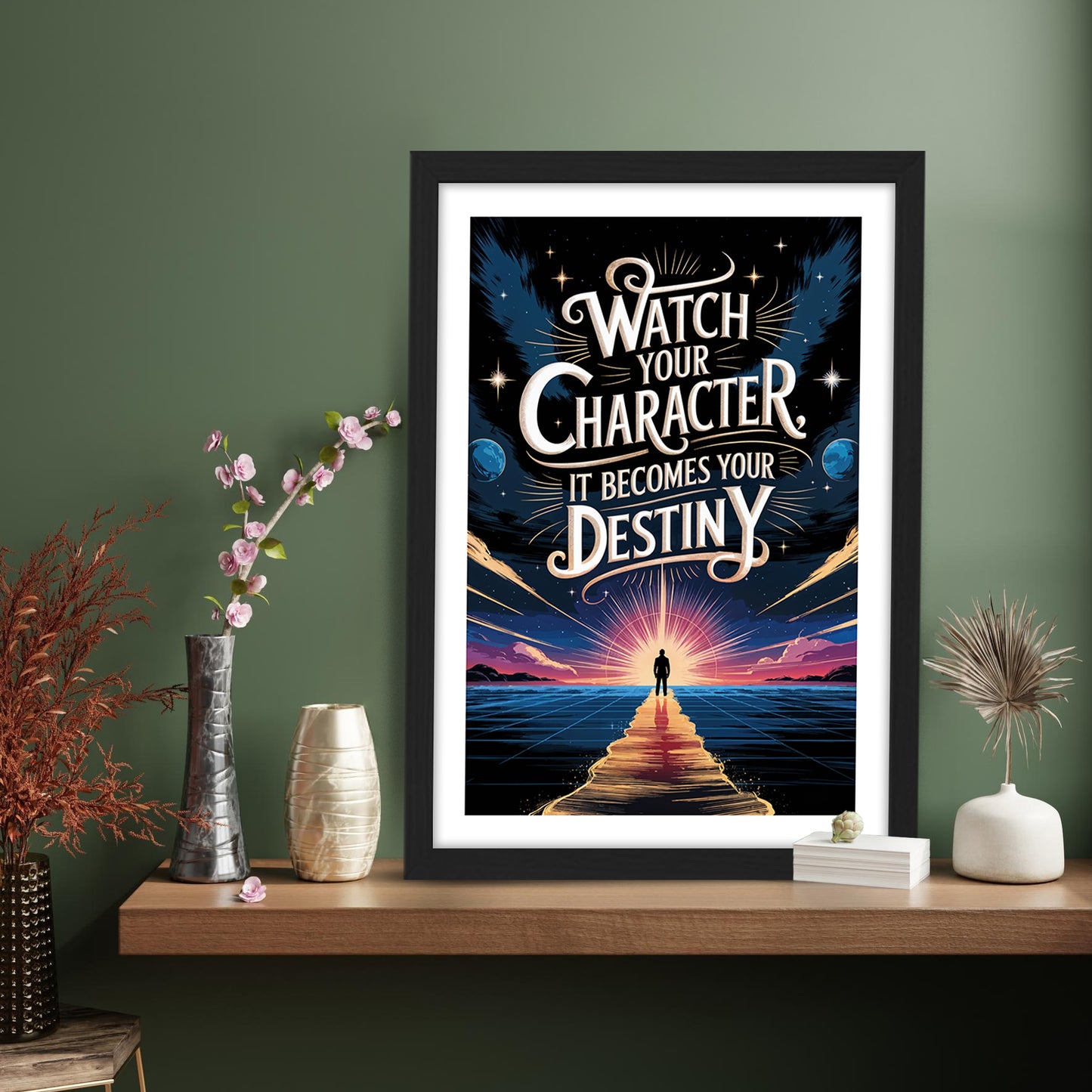 Watch Your Character Motivational Poster