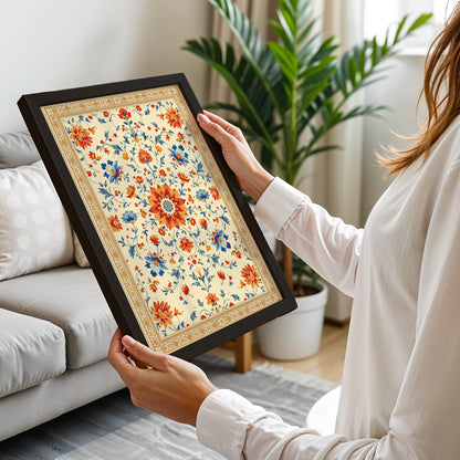 Vintage Floral Pattern Wall Frame