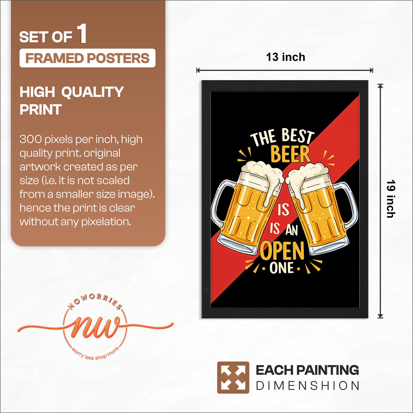 Open Beer Wall Frame