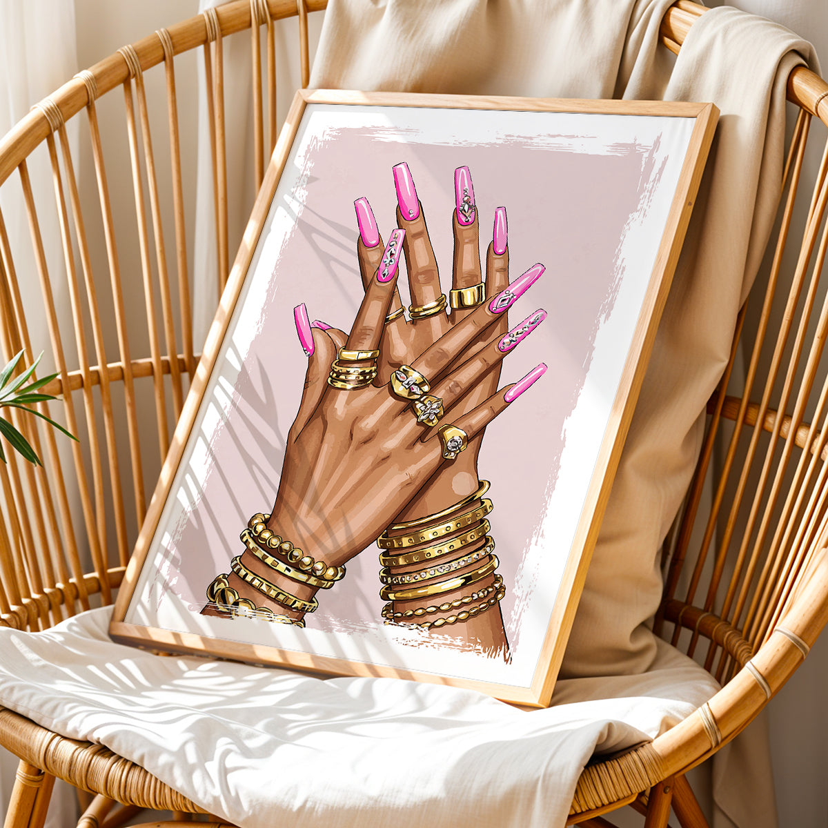 Luxury Nail Art & Jewelry Fashion Wall Print