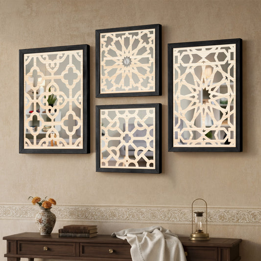Moroccan Style Mirror Art Set of 4