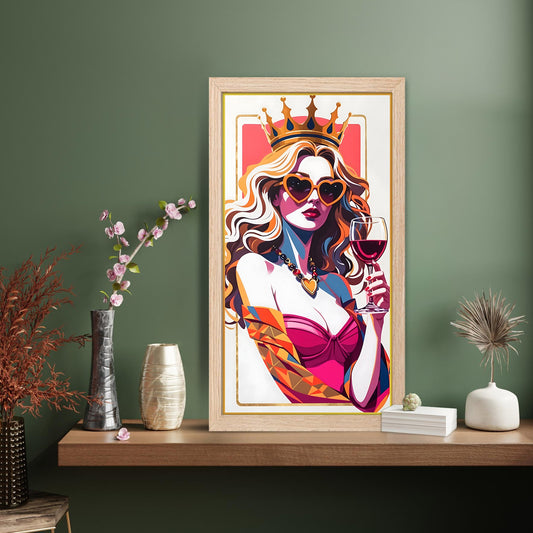 Queen Style Pop Art Wall Frame Set of 1
