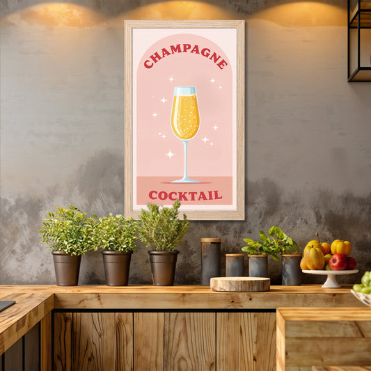 Champagne Cocktail Minimal Art