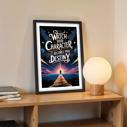Watch Your Character Motivational Poster