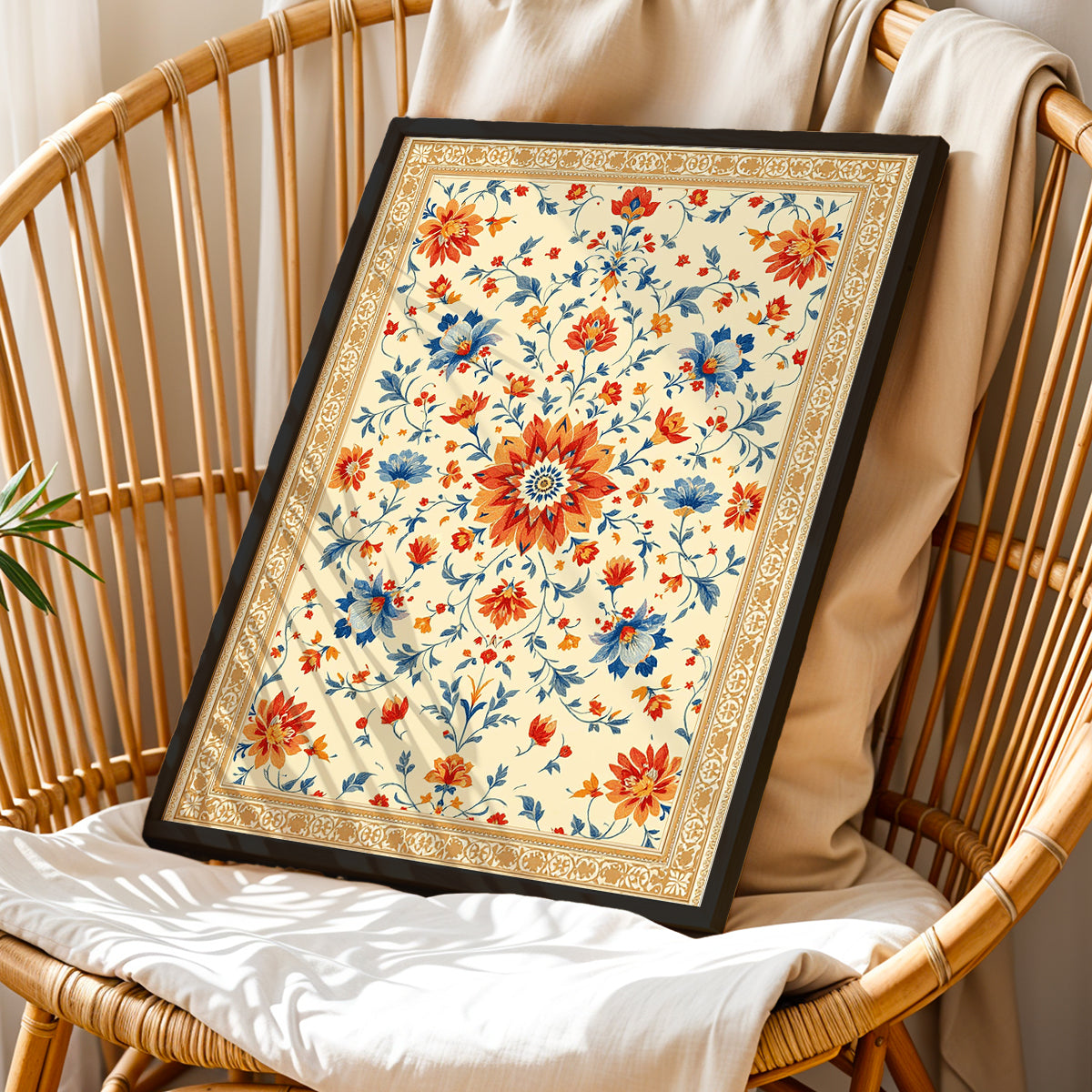 Vintage Floral Pattern Wall Frame