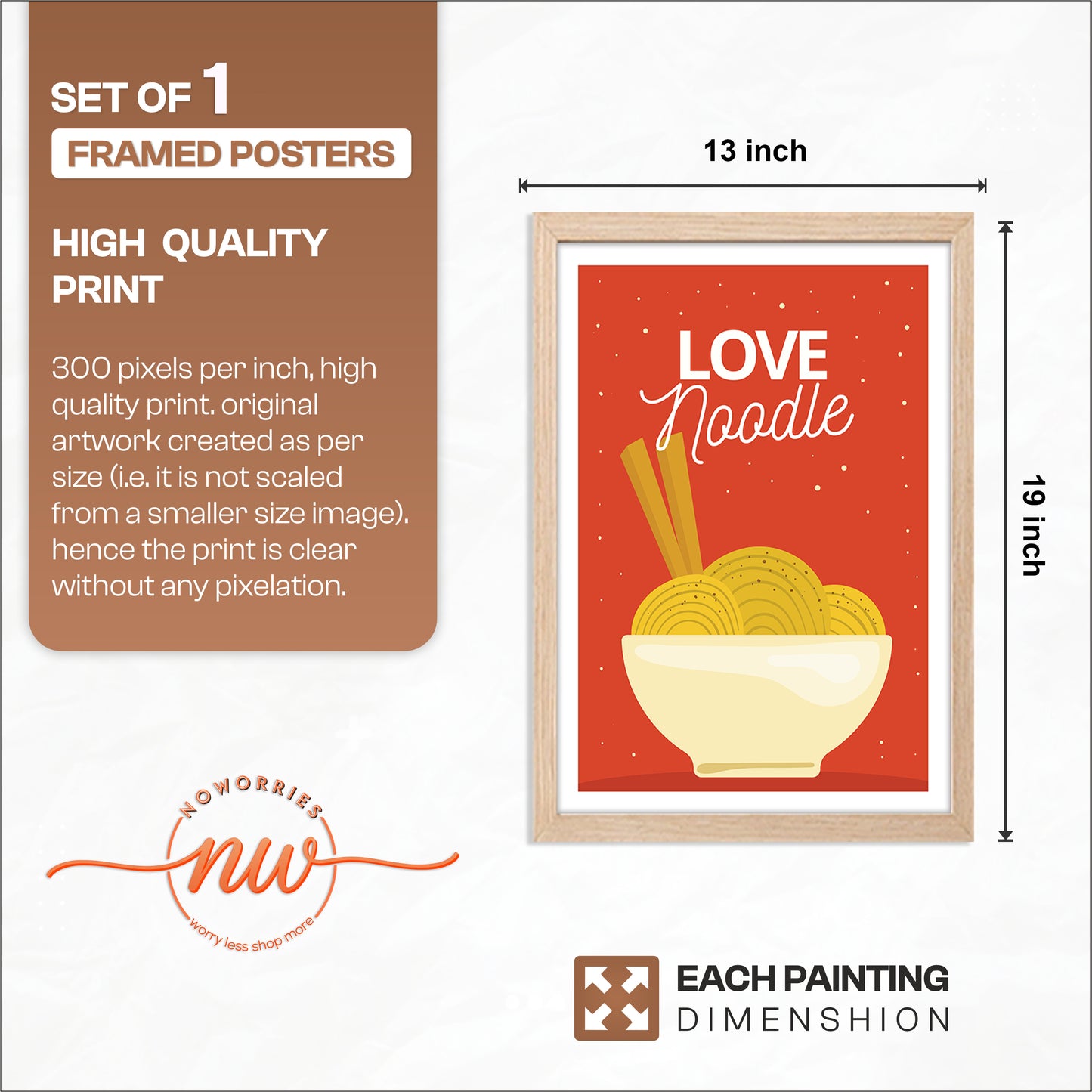 Noodle Love Wall Frame