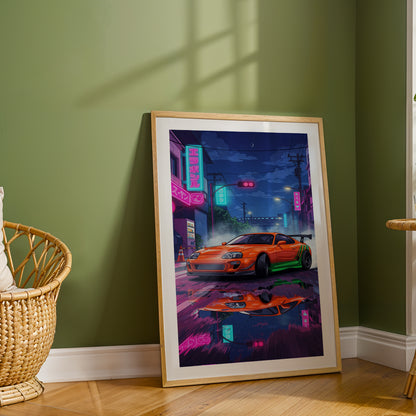 Cyberpunk Supra Wall Art