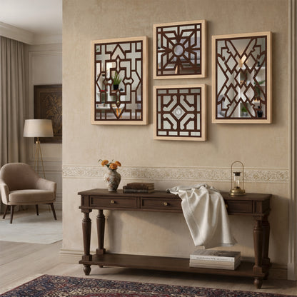 Modern Wall Mirror Set of 4