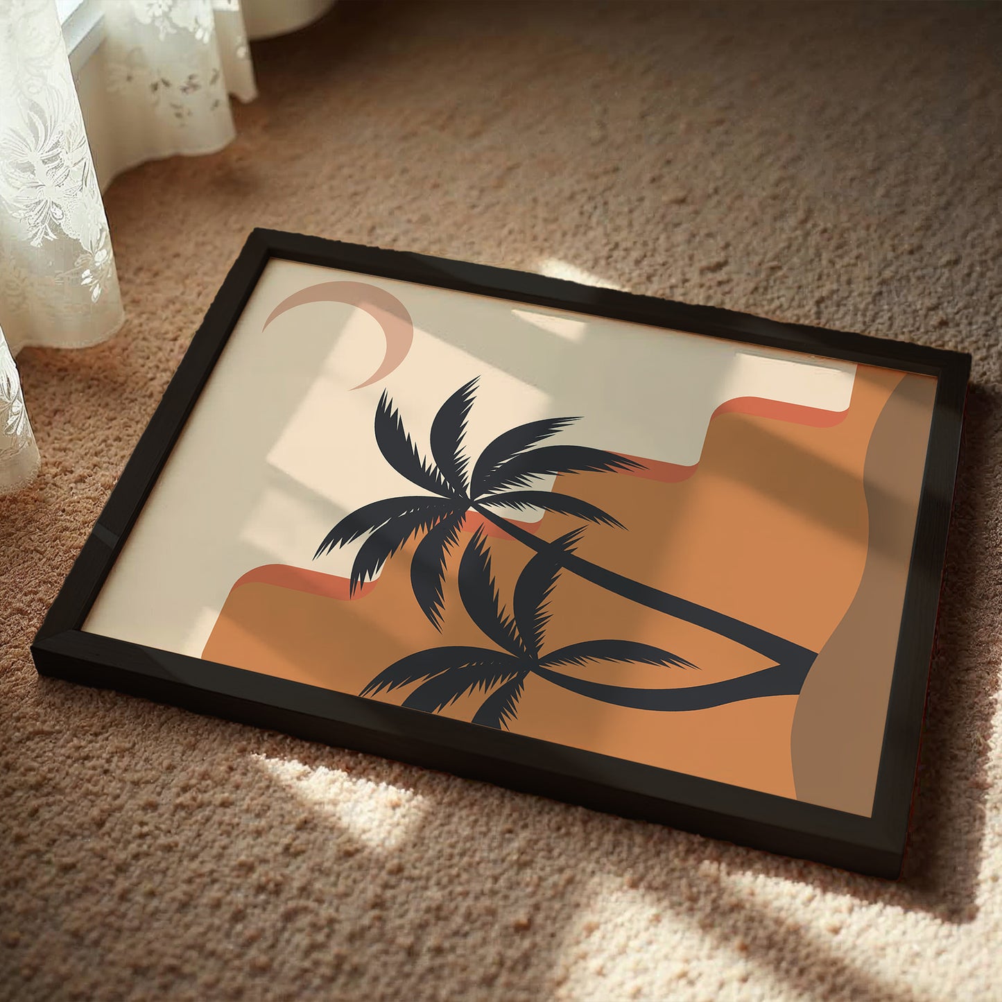 Abstract Tropical Palm Silhouette Wall Art