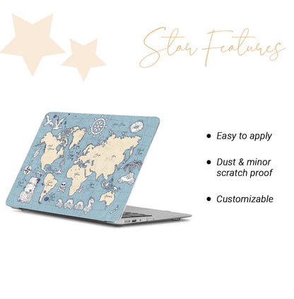 World Map Laptop Sticker