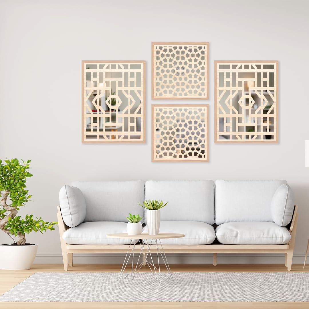 Luxury Geometric Wall Mirror Set of 4