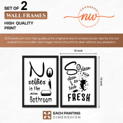 Funny Bathroom Quotes Poster Set of 2
