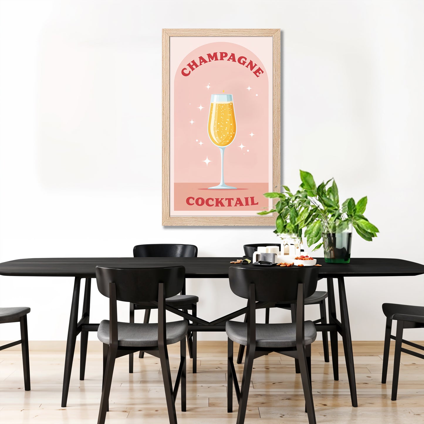 Champagne Cocktail Minimal Art