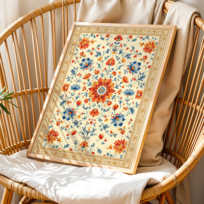 Vintage Floral Pattern Wall Frame
