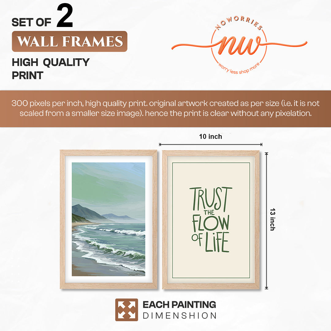 Trust the Flow of Life Wall Art Set of 2
