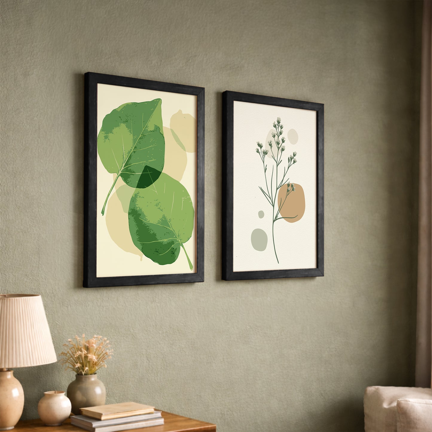 Minimal Botanical Wall Frame Set of 2