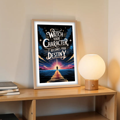 Watch Your Character Motivational Poster